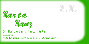 marta manz business card